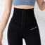 Women's High Waist Button Closure Yoga Leggings