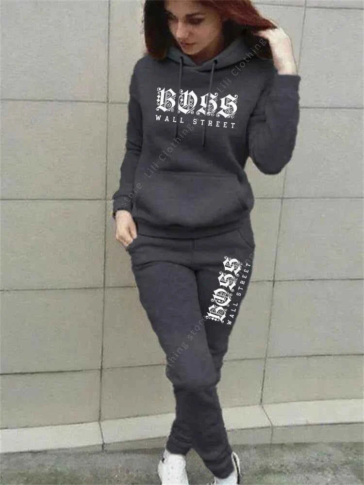 Ensemble de sweat à capuche et pantalon de survêtement de luxe pour femmes