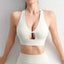 Top Corto de Yoga con Cuello Halter SOISOU con Almohadillas Removibles