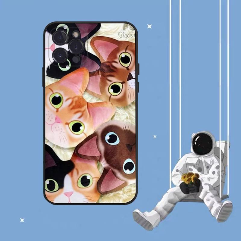 Cat Art Phone Case for iPhone - Clear Protective Cover