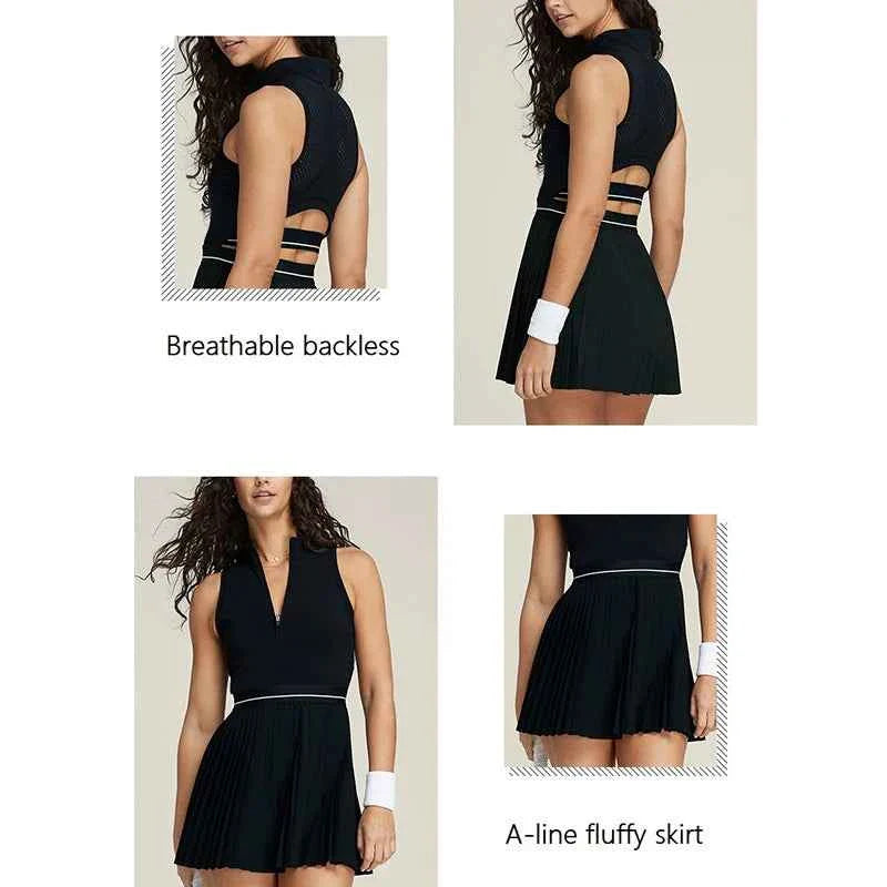 Vestido de Tenis Sin Mangas para Mujer con Sujetador Incorporado
