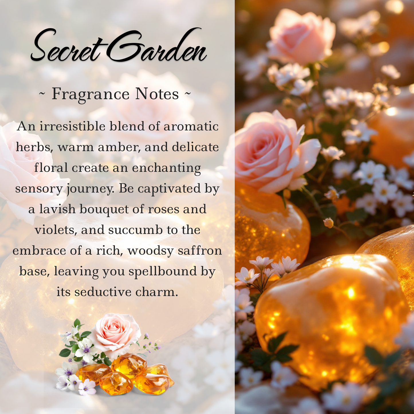 Enchanting Secret Garden Crystal-Infused Reed Diffuser, 100ml - Korvel