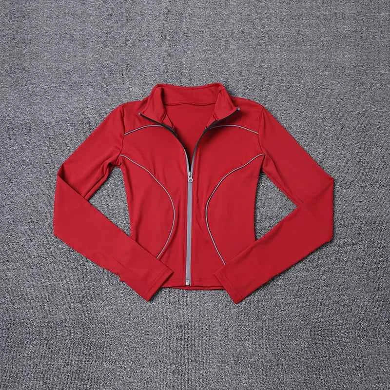Chaqueta de Yoga Reflectante para Mujeres con Protección UV