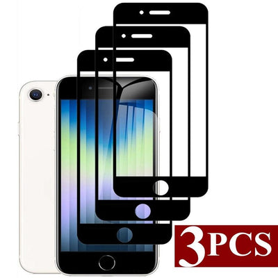 3PCS Full Cover Tempered Glass Screen Protector for iPhone