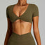 Crop Top de Yoga Sans Dos pour Femmes