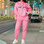 Conjunto de chándal de lujo para mujer de dos piezas en talla grande