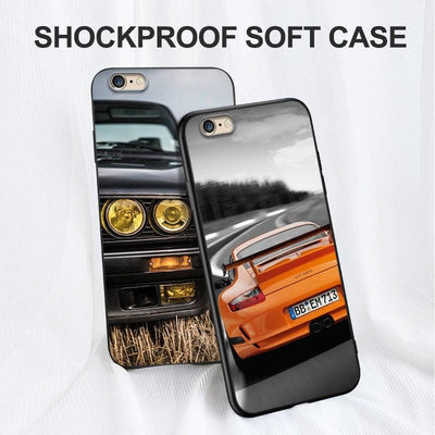 Stylish Soft Silicone Car Print Phone Case for iPhone