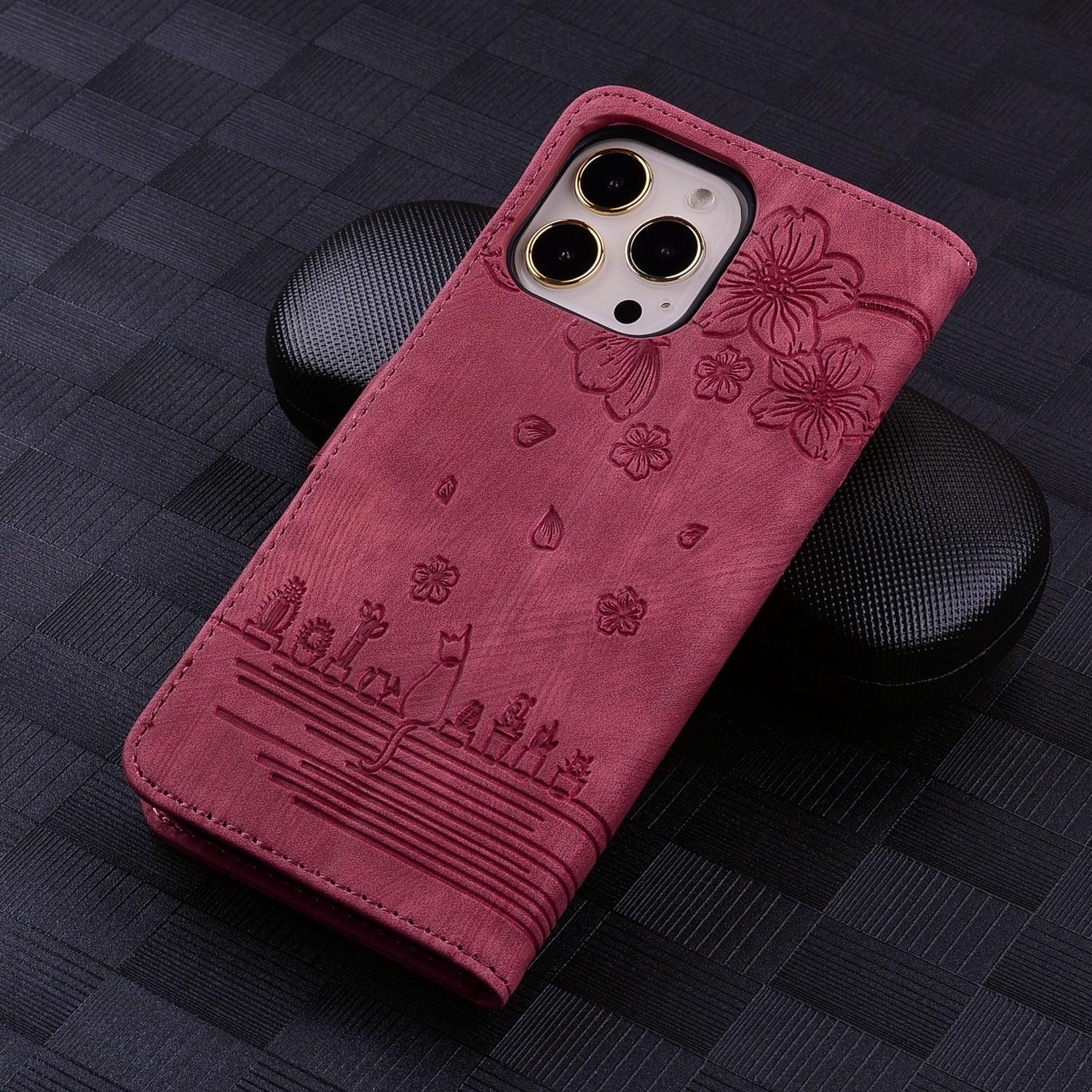 Elegant PU Leather Flip Case for iPhone 14/13/12/11 Series - Wallet & Stand Functionality - Korvel