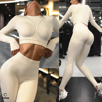 Ensemble de sport seamless taille haute pour yoga XP160