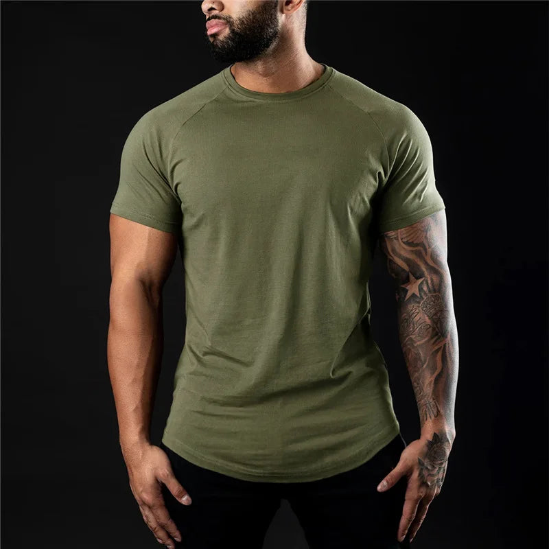 Camiseta de algodón FlexFit: camiseta muscular atlética de verano