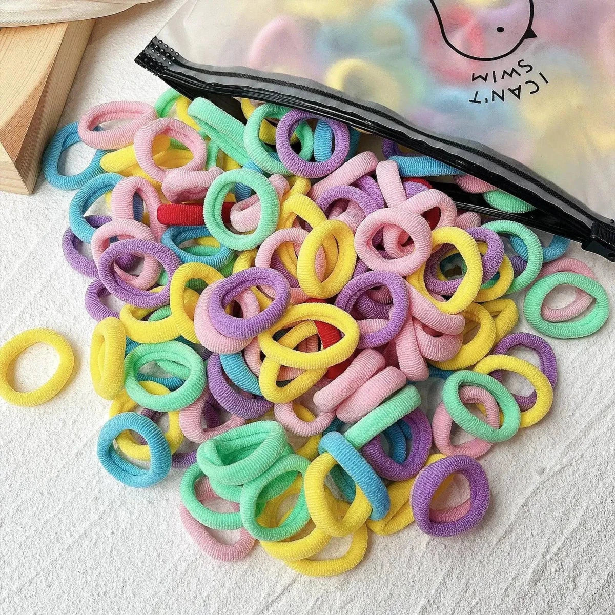 Colorful Kids Elastic Hair Bands - 20/50pcs Set