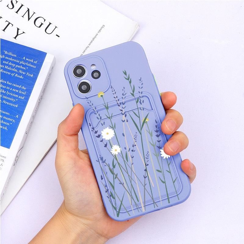 Soft Silicone Wallet Card Holder Case for iPhone 11 Mini & 7/8