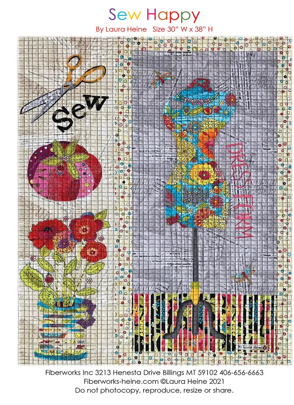 Patrón de Collage Sew Happy de Laura Heine