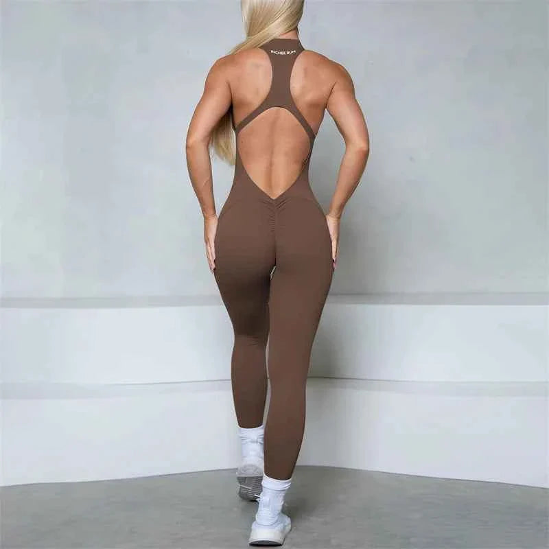 Mono sin mangas con cremallera para mujer para ropa activa