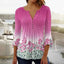 Elegant V-Neck Button T-Shirt for Women