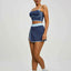 Conjunto Deportivo para Mujeres: Top Corto Acolchado y Falda Corto con Bolsillos