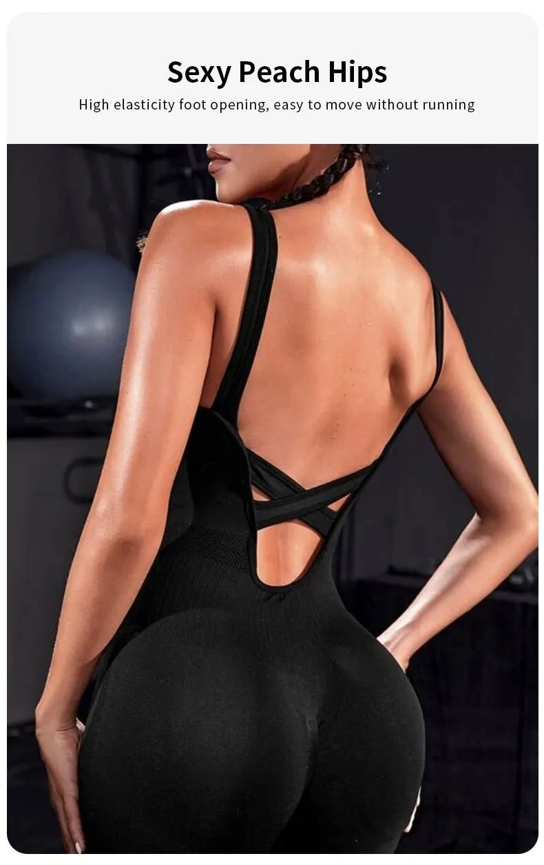 Mono de Yoga Bodycon Sin Espalda FlexiFit
