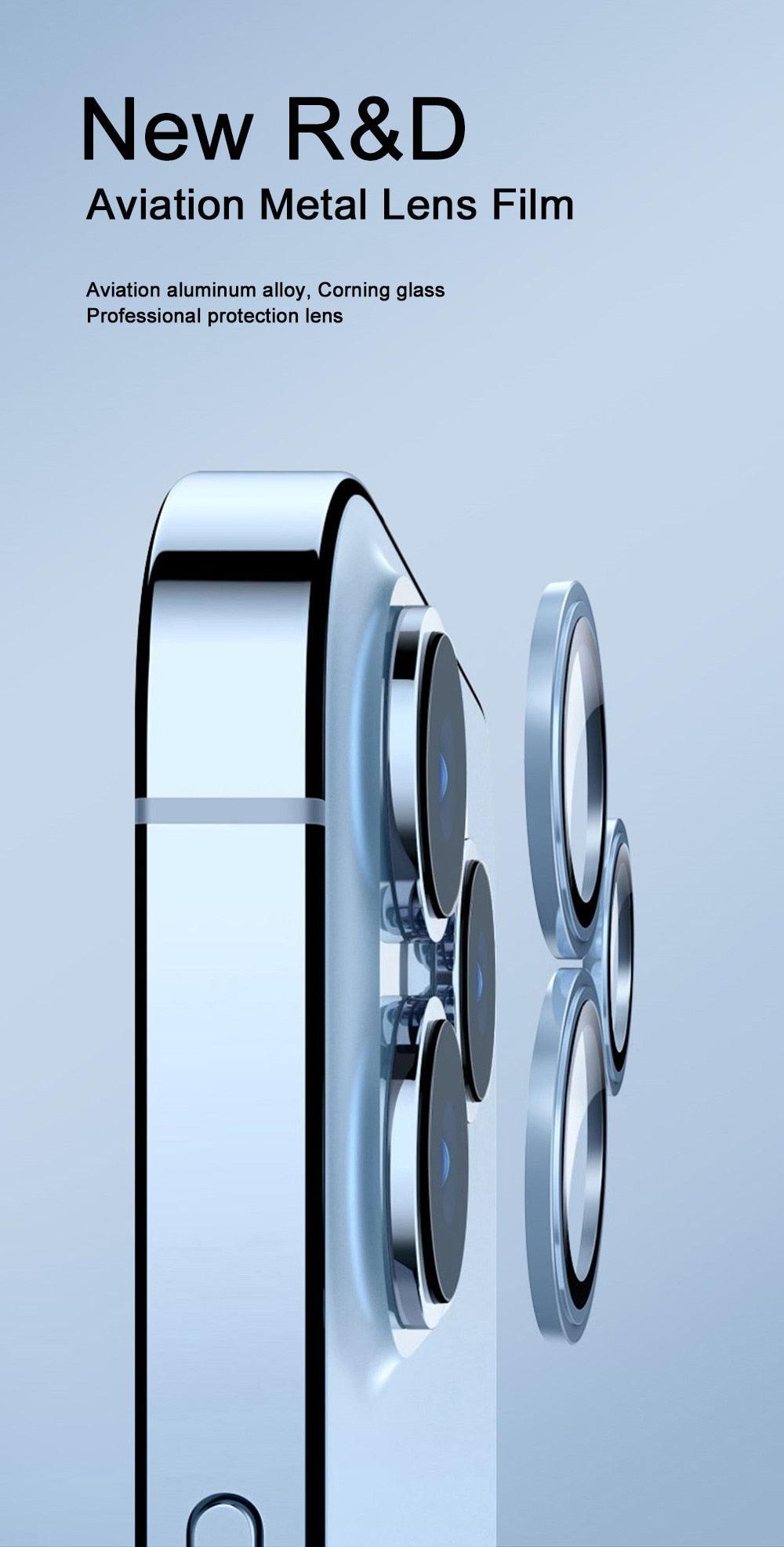 Protecteur d'objectif en verre 3D pour iPhone 13
