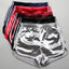 Pantalones Cortos de Playa de Seda de Verano para Mujer - Borde Blanco