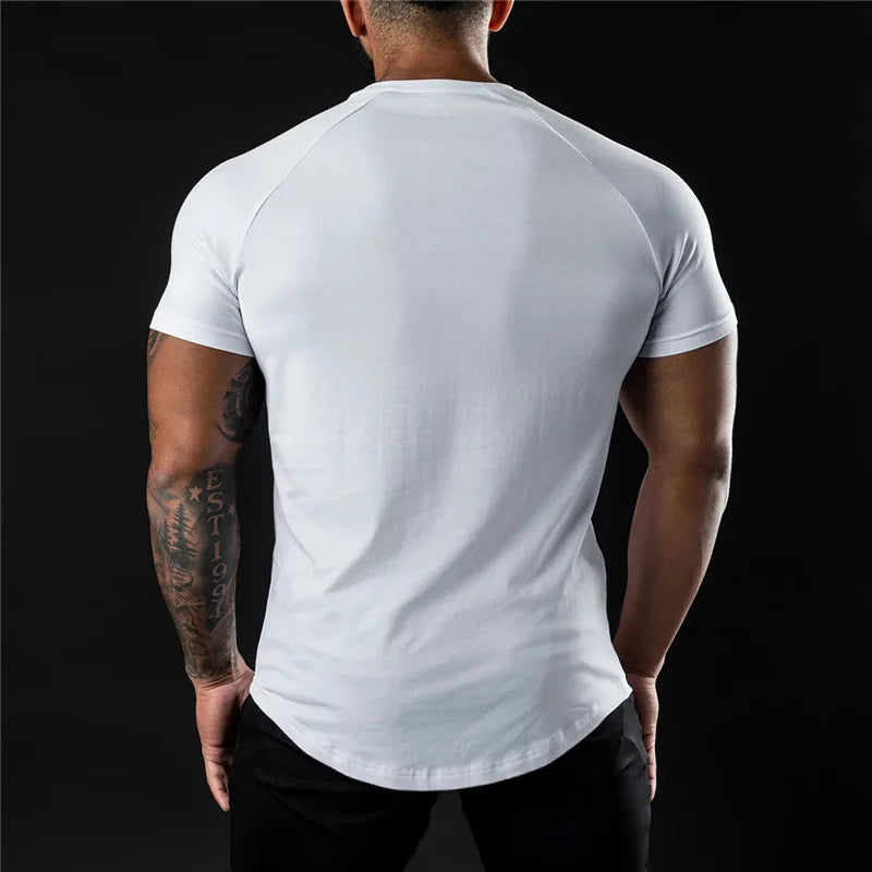 Camiseta de algodón FlexFit: camiseta muscular atlética de verano