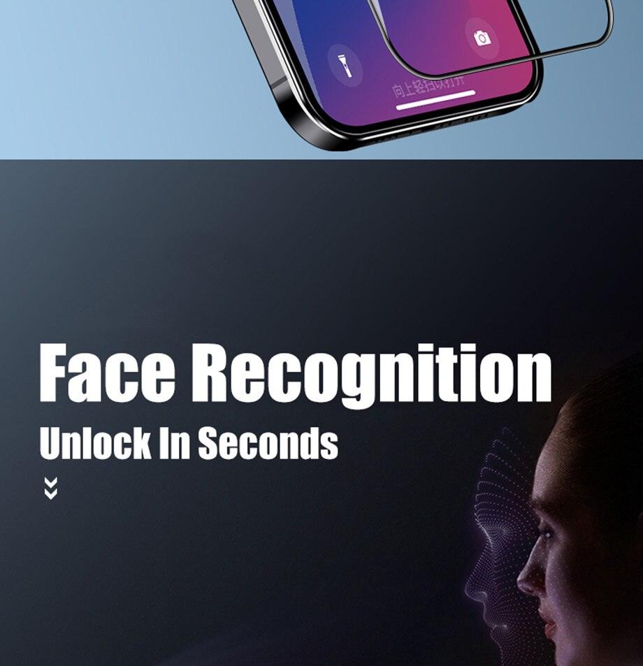 Protecteur d'écran en verre trempé 9D Full Cover pour iPhone