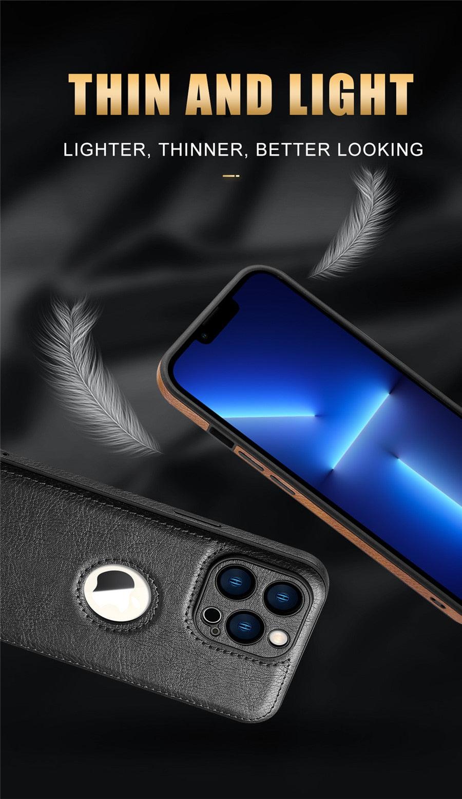 Luxury Leather Case for iPhone - Premium PU Leather Protection