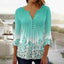 Elegant V-Neck Button T-Shirt for Women