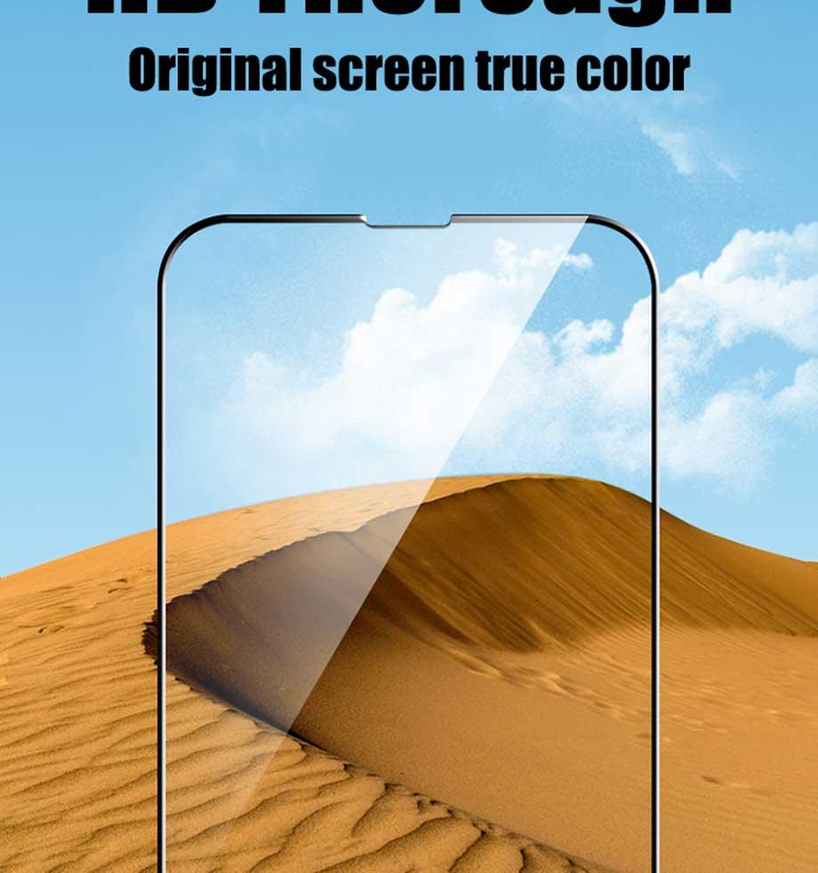 4Pcs Full Cover Tempered Glass Screen Protector for iPhone