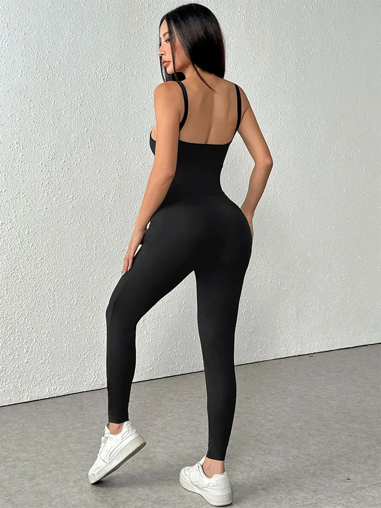 Elegant Black Backless Sling Jumpsuit for Women