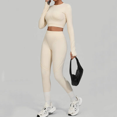 Ensemble de sport seamless taille haute pour yoga XP160