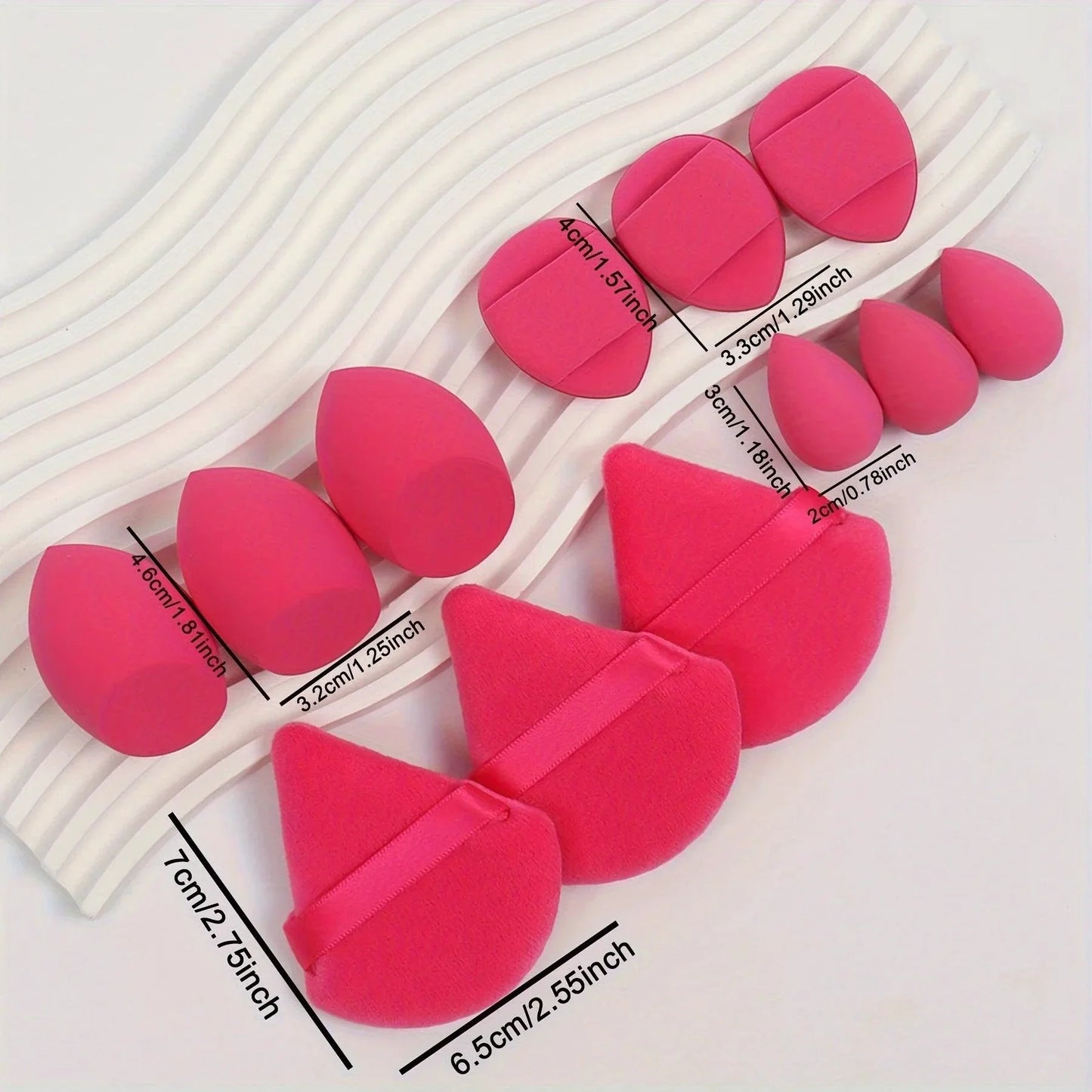 Juego de 12 Esponjas de Maquillaje Multiusos