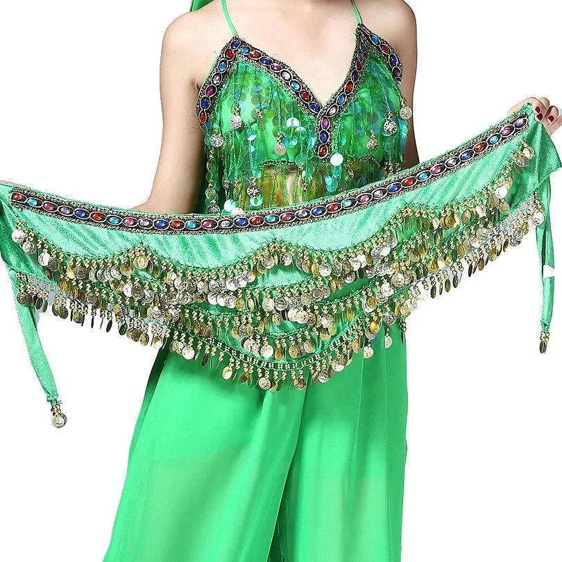Vila&Yomi Premium Belly Dance Belt with Crystal Accents