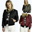 Chaqueta Bomber O-Cuello Vintage Chic: Esencial Atemporal de Otoño