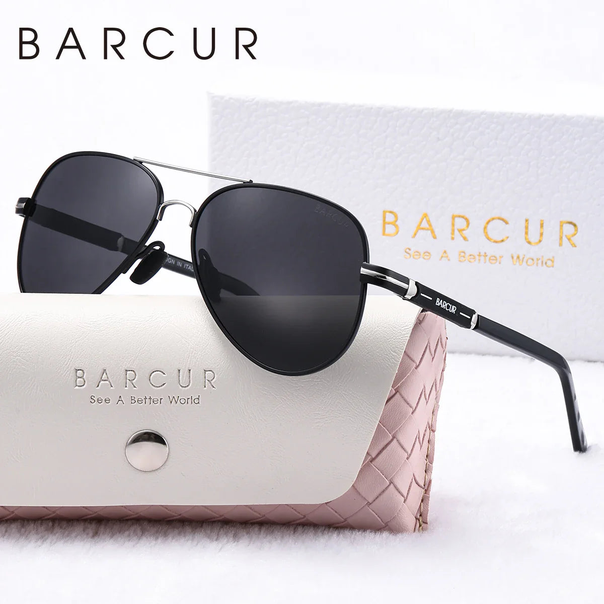 Lunettes de soleil surdimensionnées polarisées BARCUR pour femmes