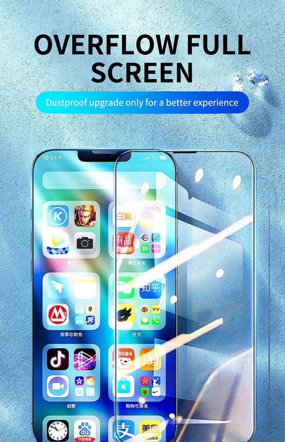 Protector de Pantalla de Vidrio Templado 9D para Modelos de iPhone
