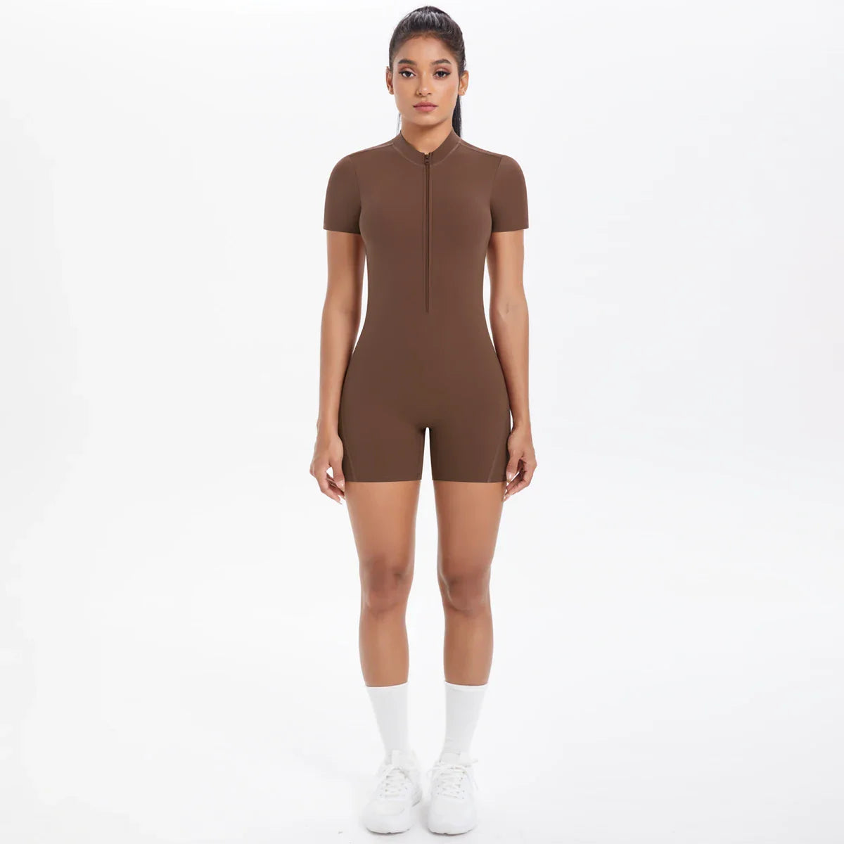 Mono sin espalda FlexiFit con cremallera - Ropa activa para mujer