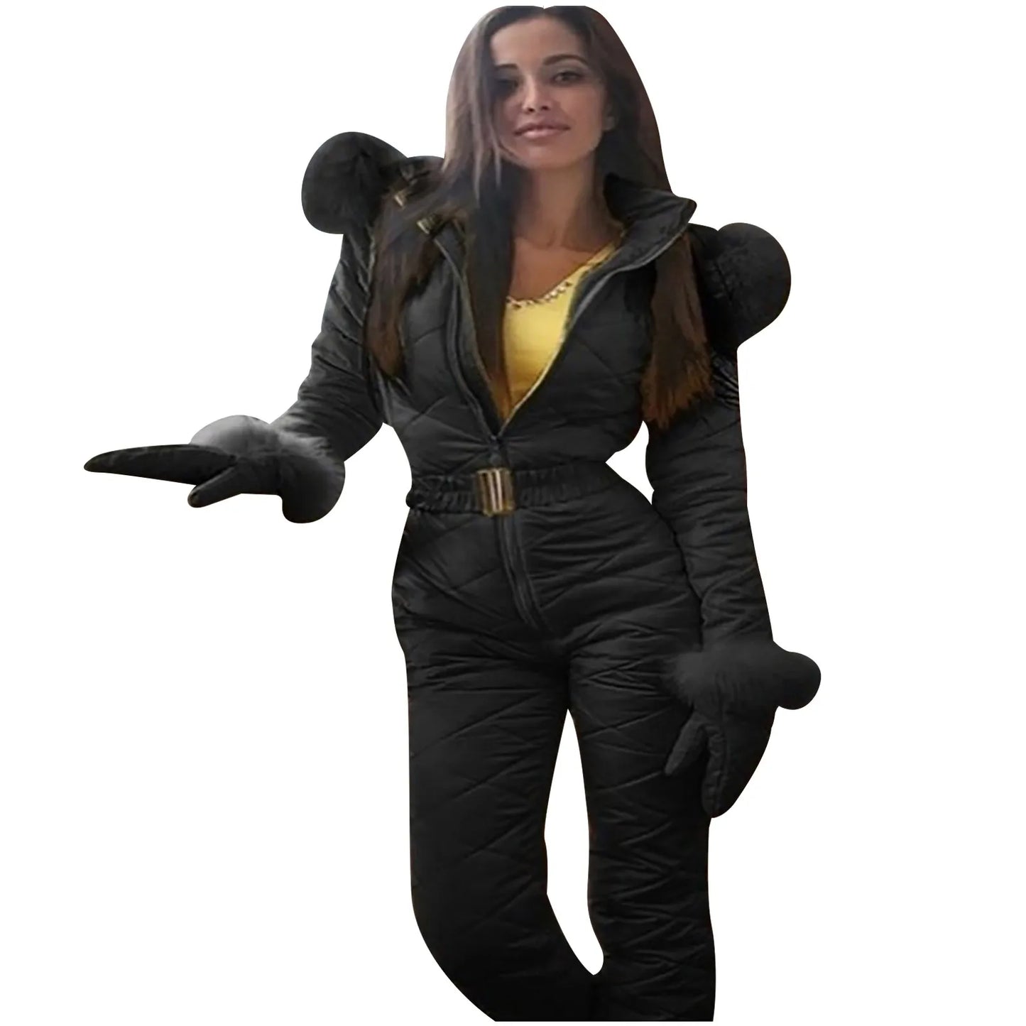 Women's Premium Ski Wear Hoodie Jacket One-Piece