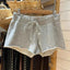 Vintage High Waist Cotton Sports Shorts