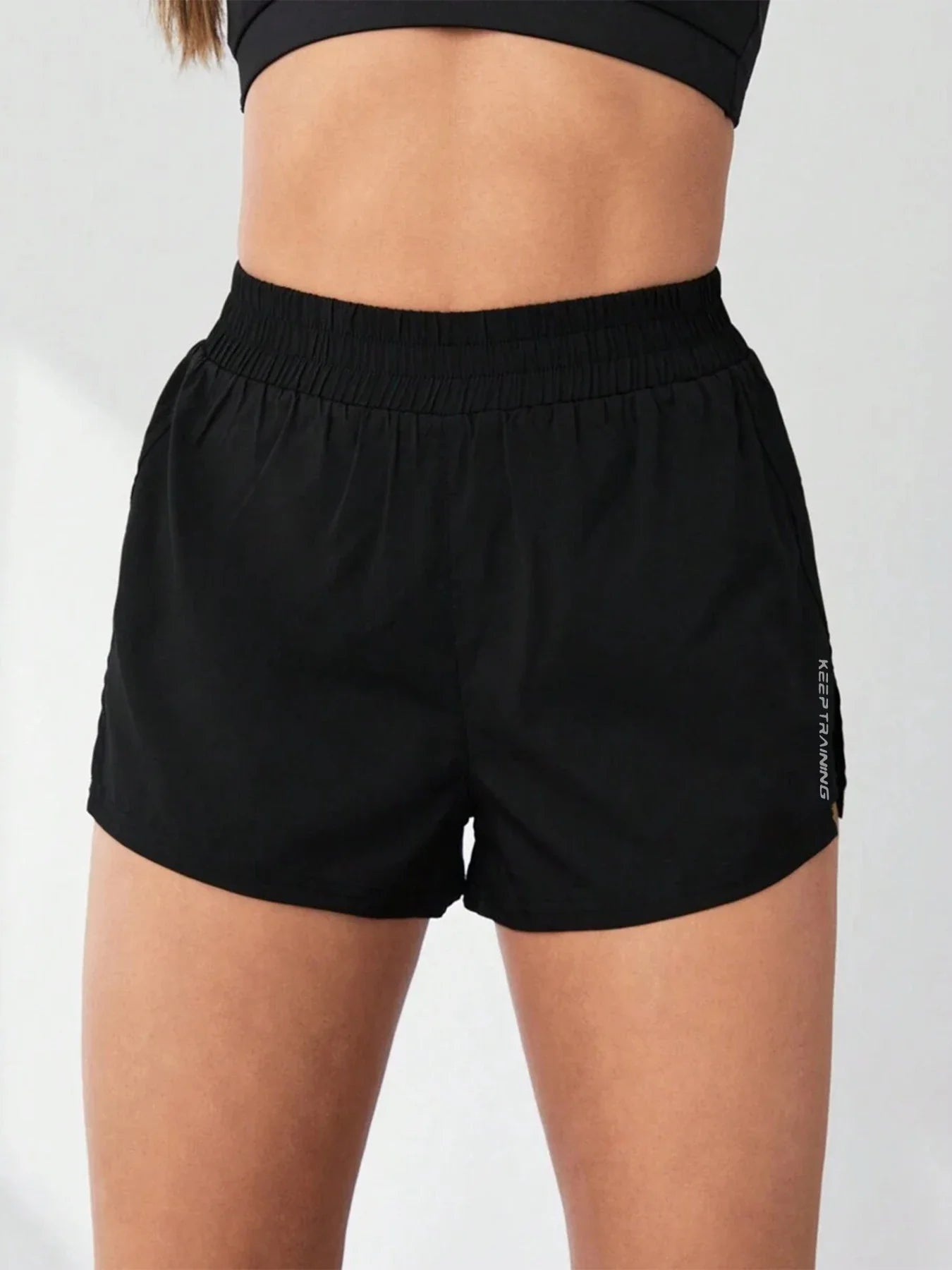 Pantalones Cortos de Yoga Falsos de Dos Piezas para Mujeres