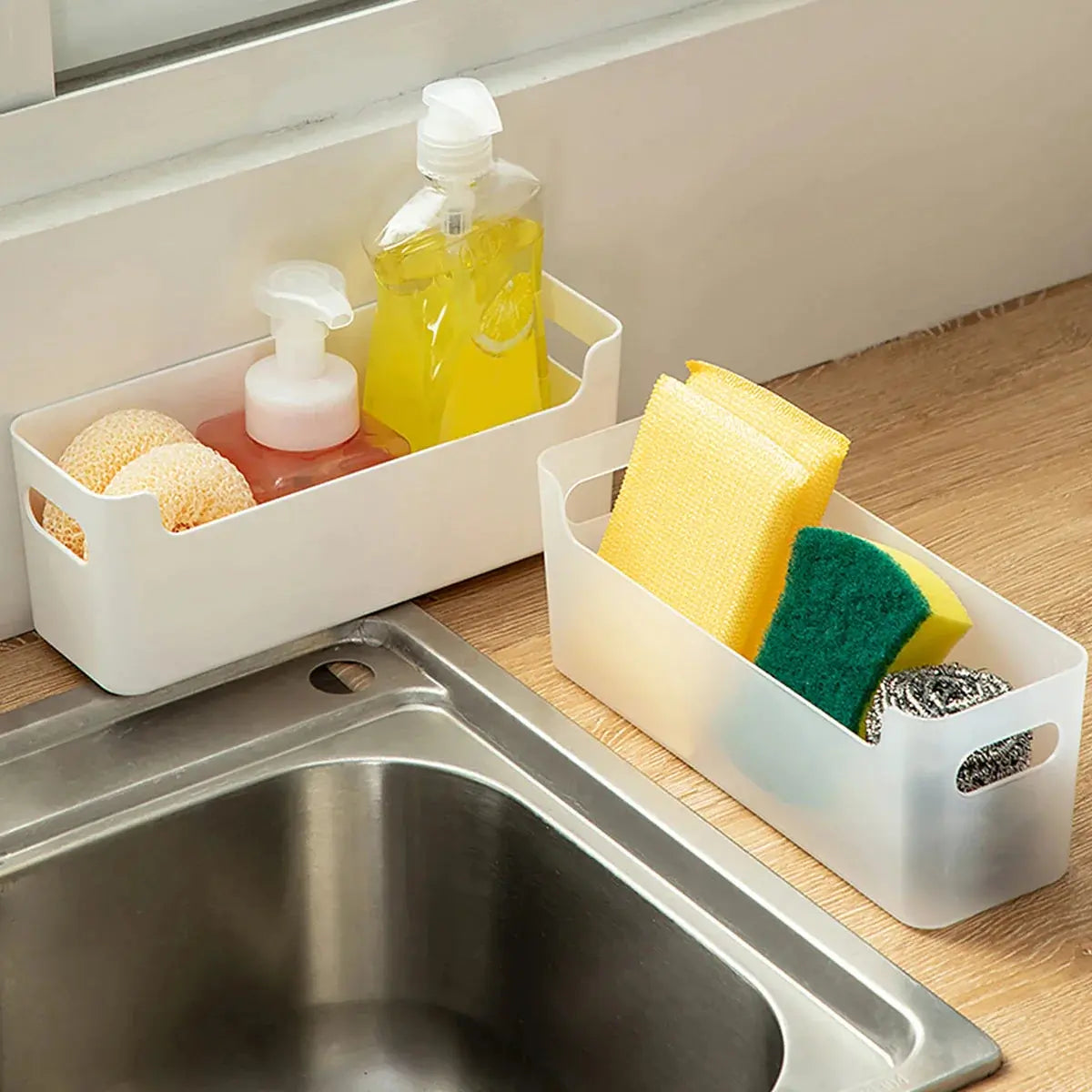 Multifunctional Plastic Kitchen Storage Solution