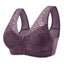 Breathable Lace Front-Zip Sports Bra S-6XL