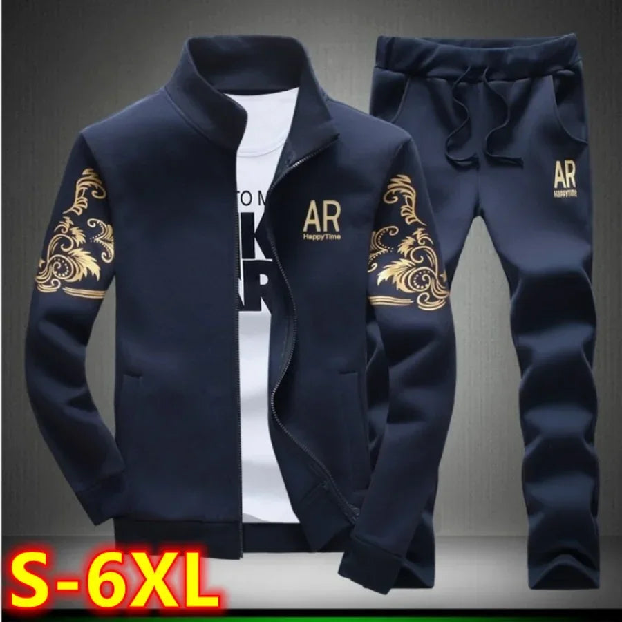 Conjunto de chándal de otoño para hombres de talla grande 5XL 6XL