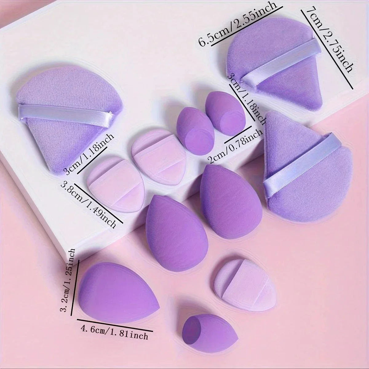 Juego de 12 Esponjas de Maquillaje Multiusos
