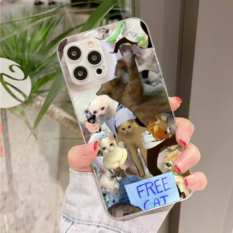 Coque de téléphone Memes de chat qui pleure pour iPhone 7 et 8