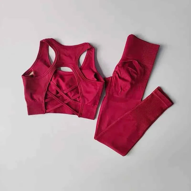 Conjunto de Sujetador Deportivo y Leggings para Mujer de 2 Piezas