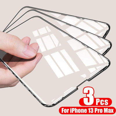 3PCS Full Cover Tempered Glass Screen Protector for iPhone