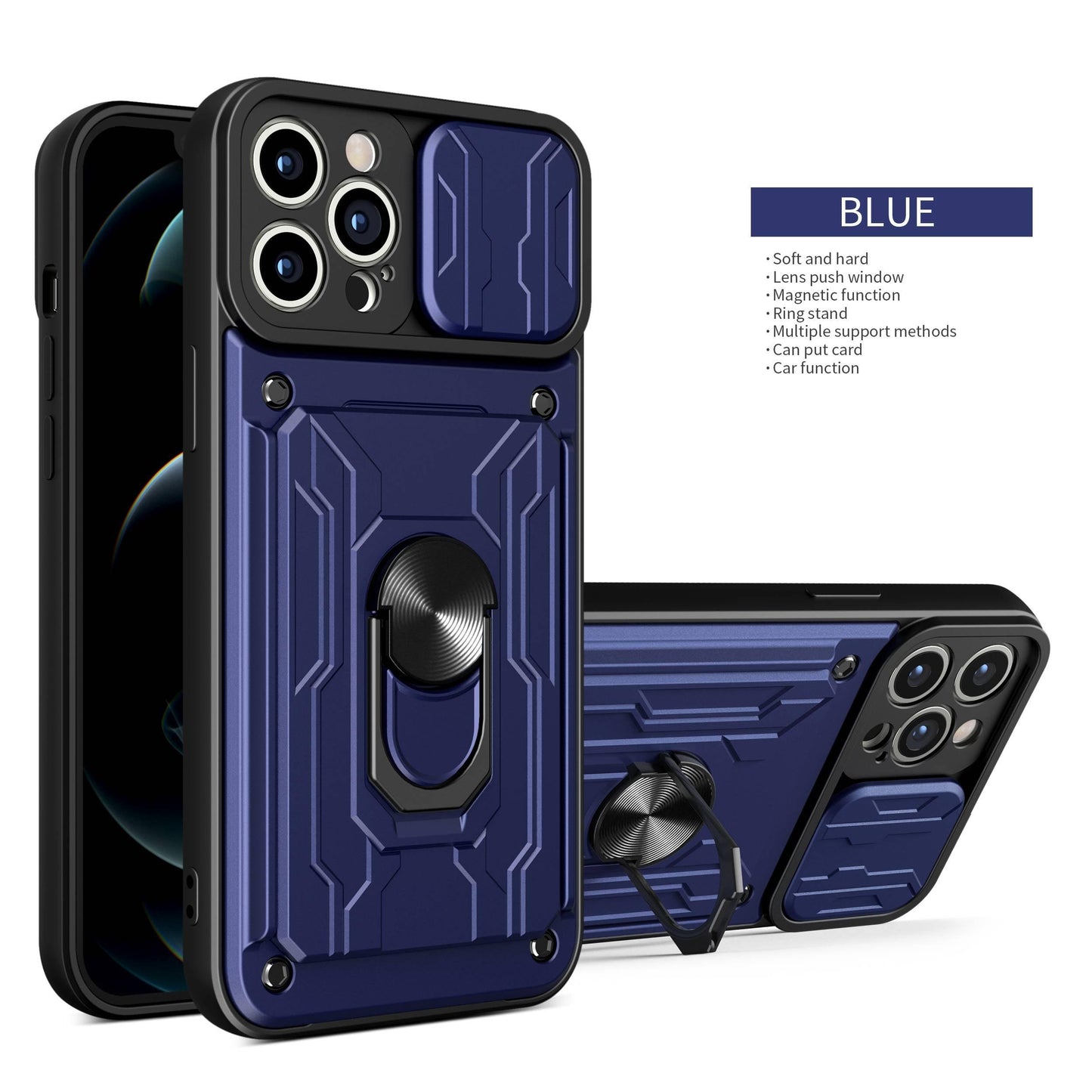 Heavy Duty Armor Case with Card Pocket for iPhone 11 Pro