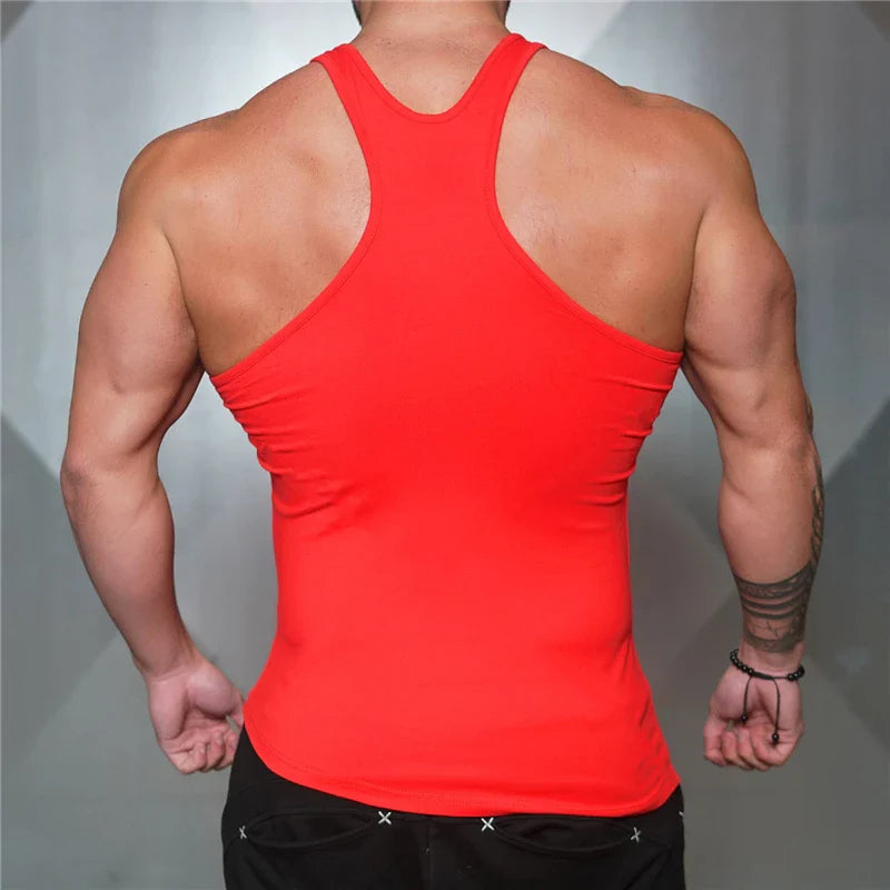 FlexFit Cotton Sleeveless Muscle Tank - Irregular Hem