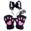 Conjunto de 5 Piezas de Guantes de Patas de Gato y Diadema de Orejas de Zorro
