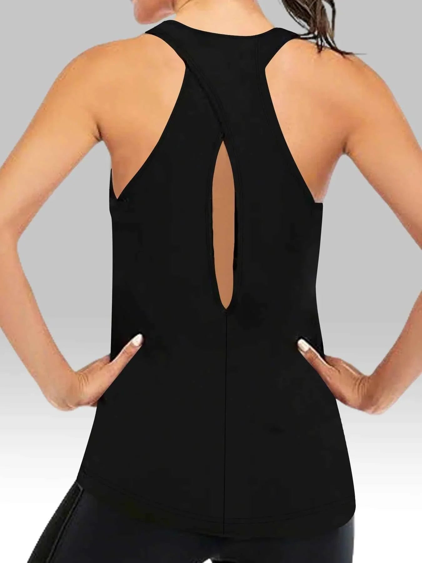 Camisetas de Yoga Racerback Sin Espalda Cruzada Súper Suaves